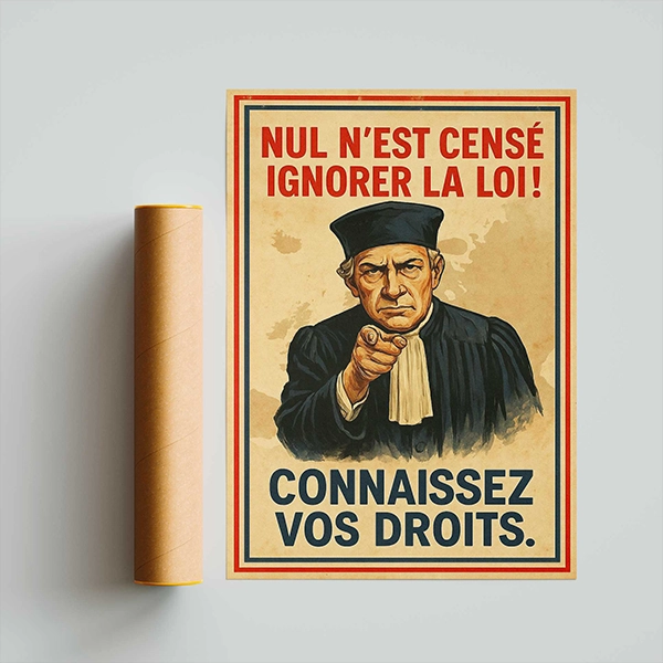 Poster “Nul n’est censé ignorer la loi”