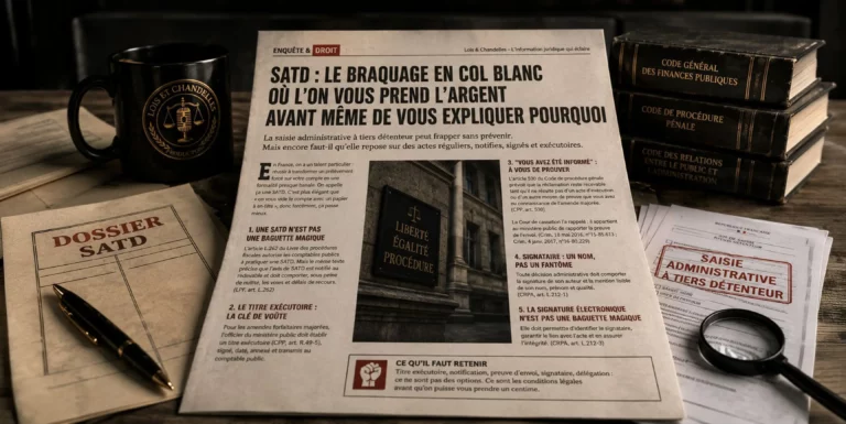 SATD : le braquage en col blanc où l’on vous prend l’argent avant même de vous expliquer pourquoi