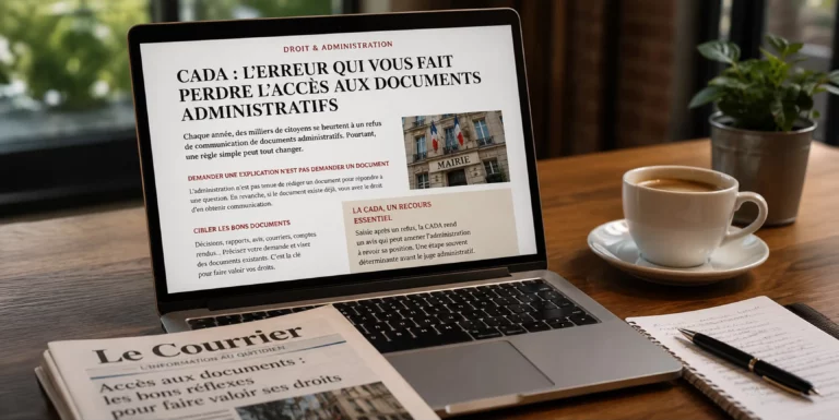 CADA : L’ERREUR QUI VOUS FAIT PERDRE L’ACCÈS AUX DOCUMENTS ADMINISTRATIFS