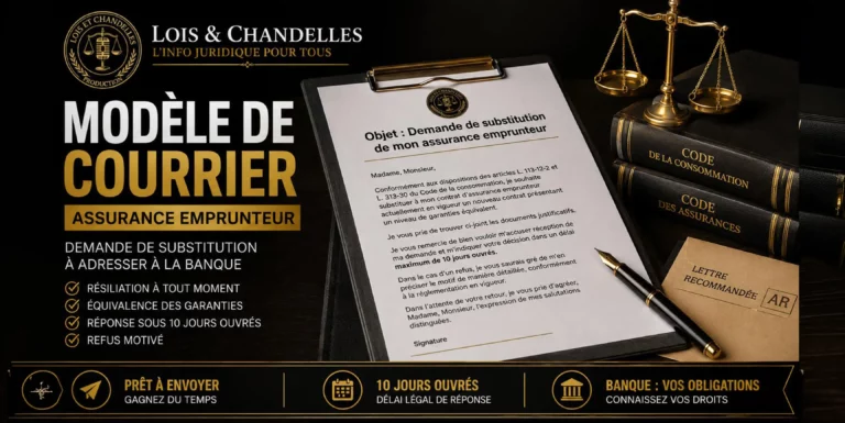 MODÈLE DE COURRIER — Demande de substitution de mon assurance emprunteur